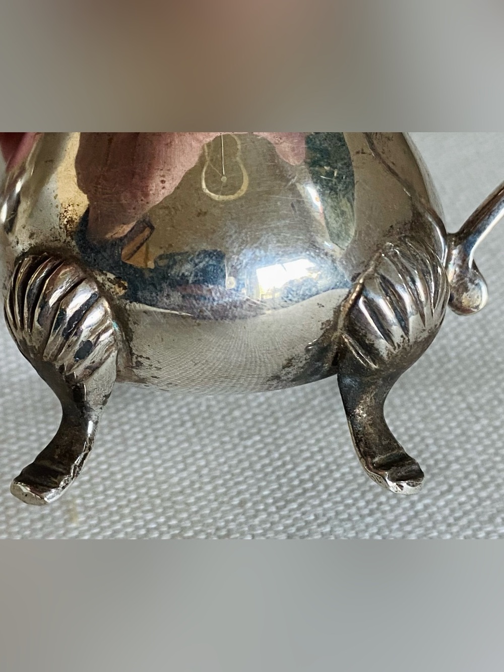 VTG Queen Anne Style Silver Plated Footed Creamer Sugar Bowl Set Shell Feet EPNS - Picture 3 of 5